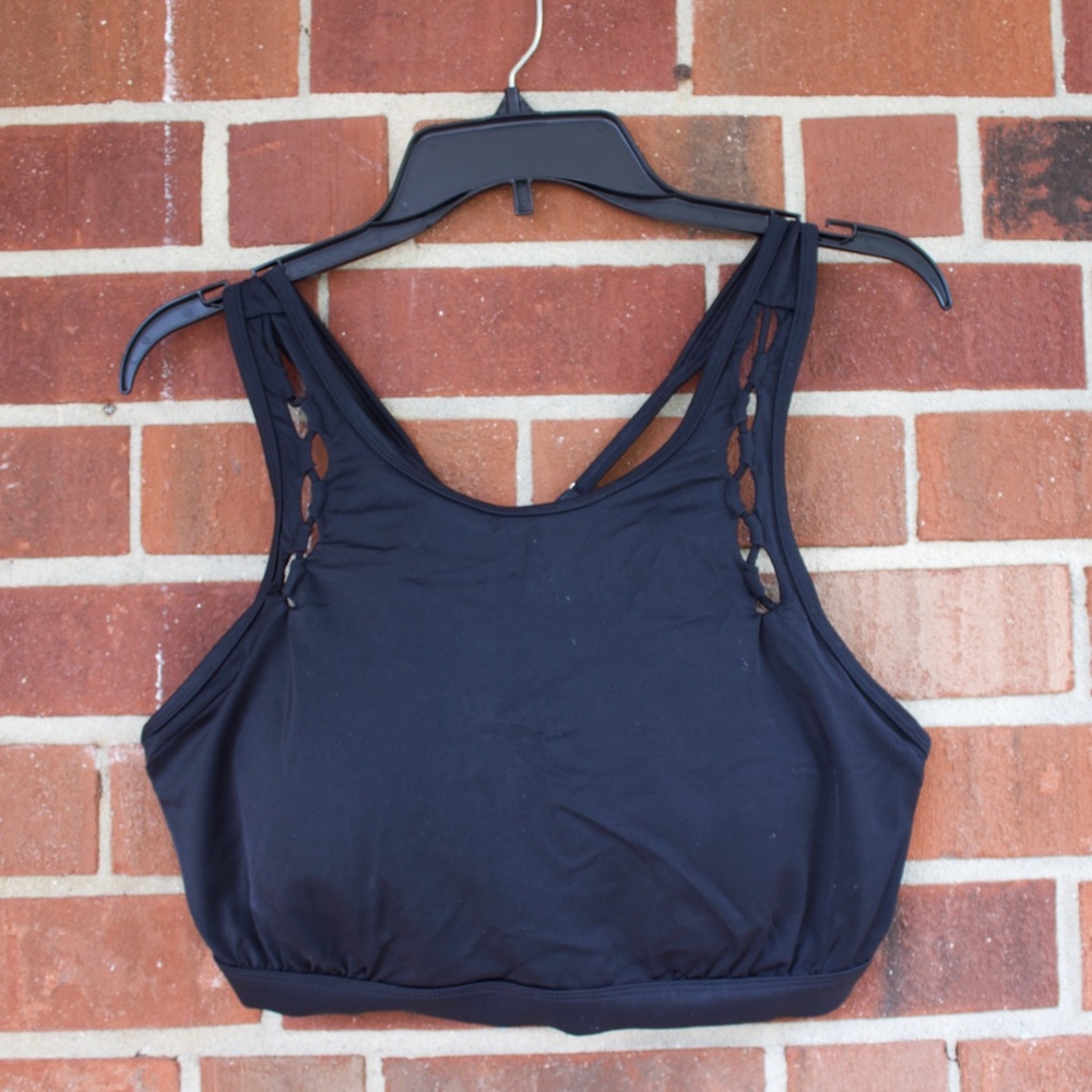 ATHLETA Black & White Bikini Top